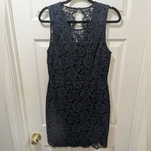 Banana Republic Dark Blue Lace Mini Dress